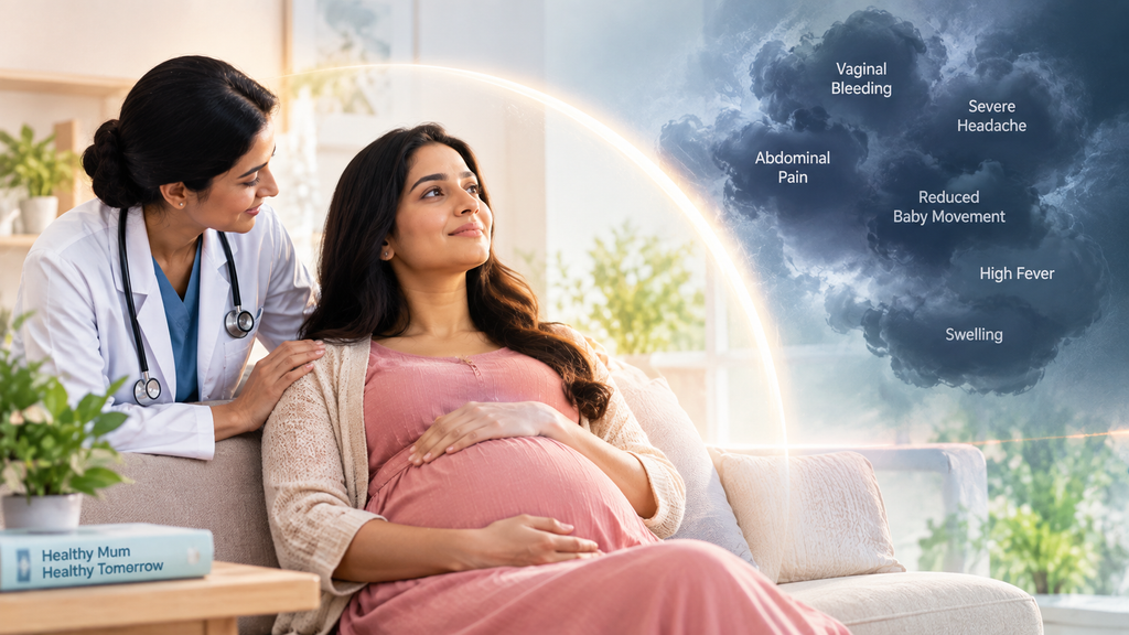 Gynecologist supporting an expectant mother with regular antenatal check-ups and timely care during pregnancy